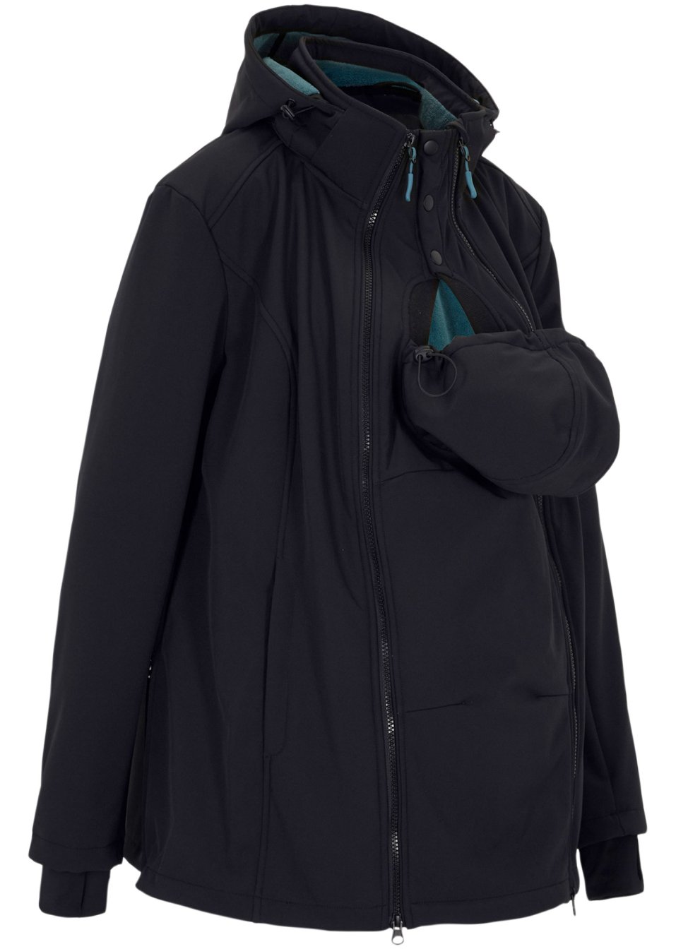 Veste longue softshell fonctionnelle avec polaire peluche