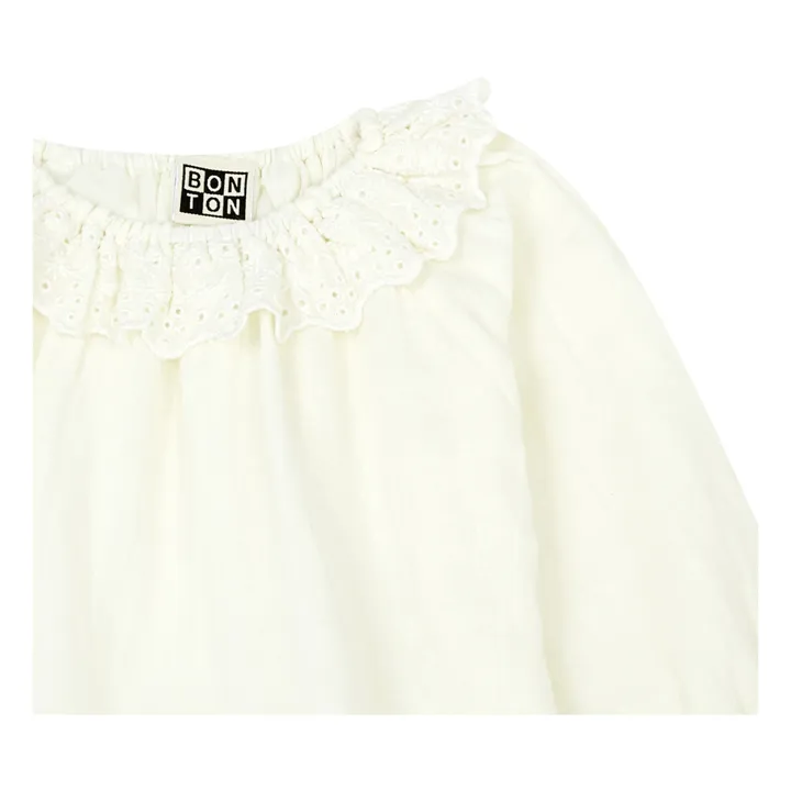 Bonton Blouse Gaze de Coton Bio Solane | Ecru