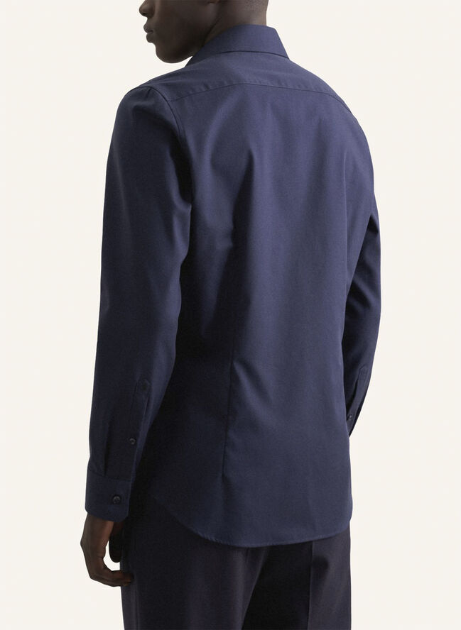 Seidensticker Business Shirt Slim Long sleeve Kent-Collar Uni Blue