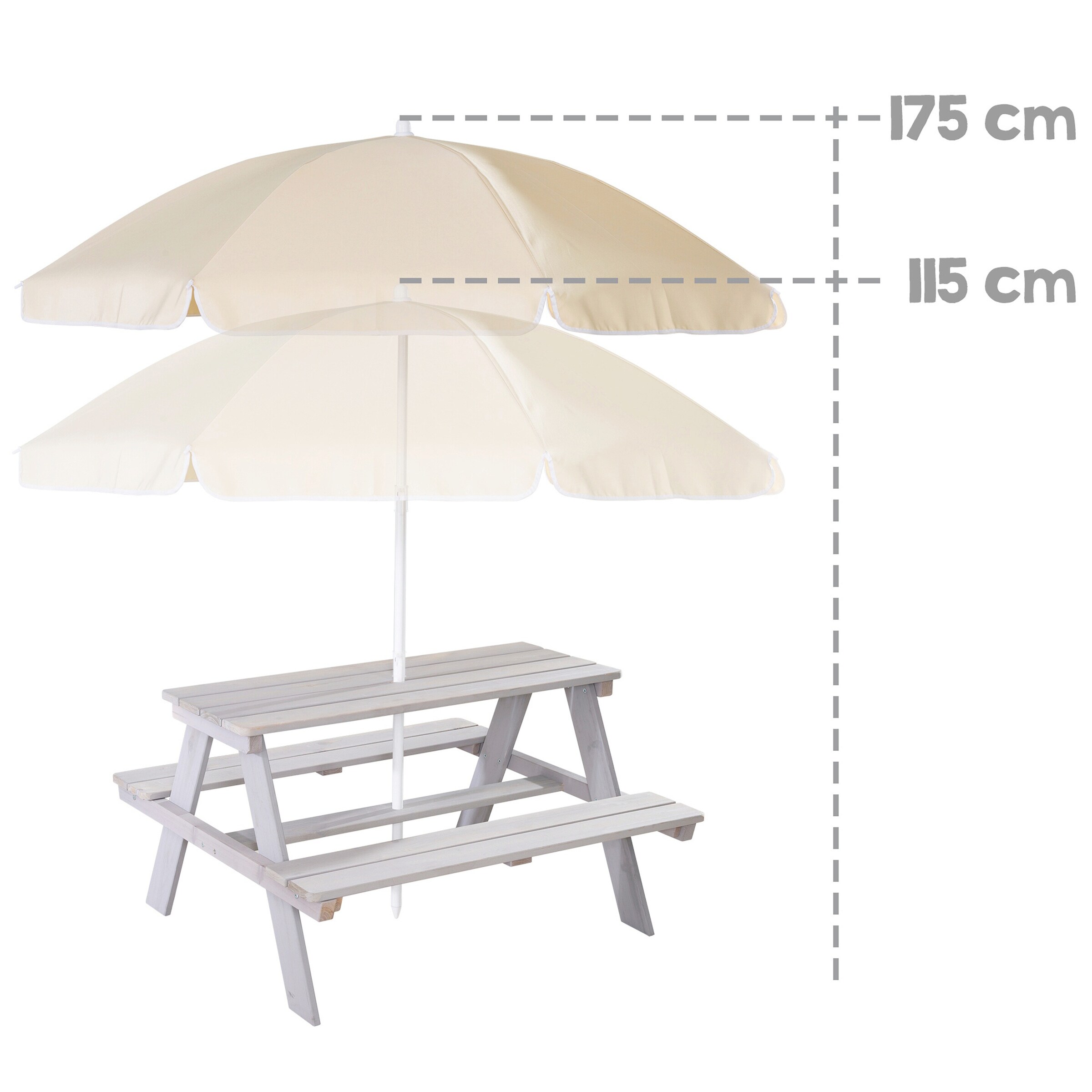 roba Kindersitzgarnitur Outdoor +, mit Schirm Set Outdoor +