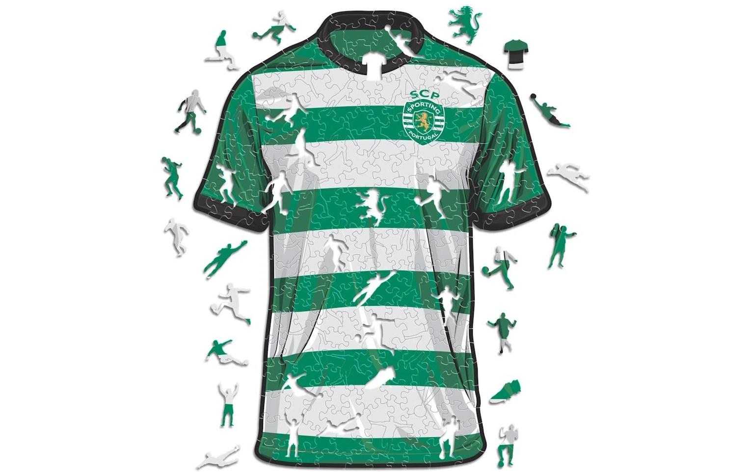 Sporting CP – TrikotOffizielles Holzpuzzle, Grösse M