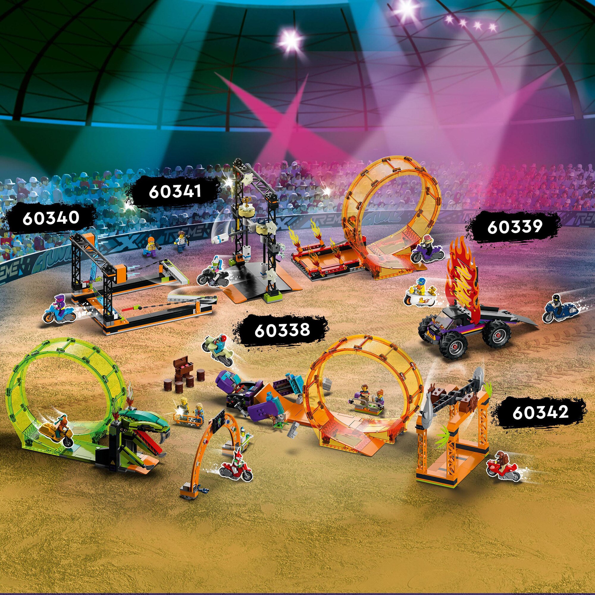 LEGO Konstruktionsspielzeug City Stuntz Umstoß-Challenge