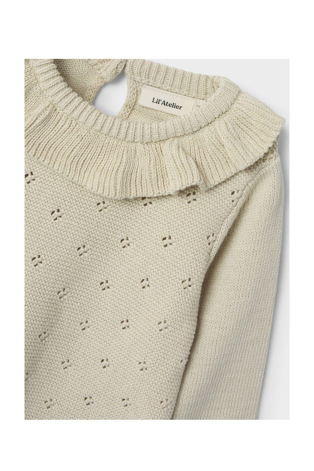 LIL' ATELIER MINI trui beige fijn gebreid