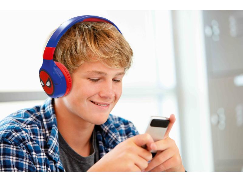 Lexibook Kinderkopfhörer Spider-Man 2-in-1-Bluetooth Kabelloser Kopfhörer für Kinder
