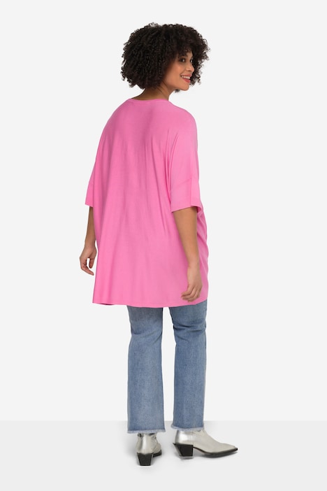 Pullover, oversized, Feinstrick, V-Ausschnitt, Langarm