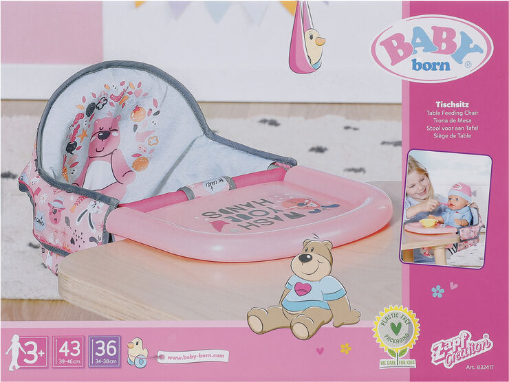 BABY born BABY born Table Feeding Chair Lyserød