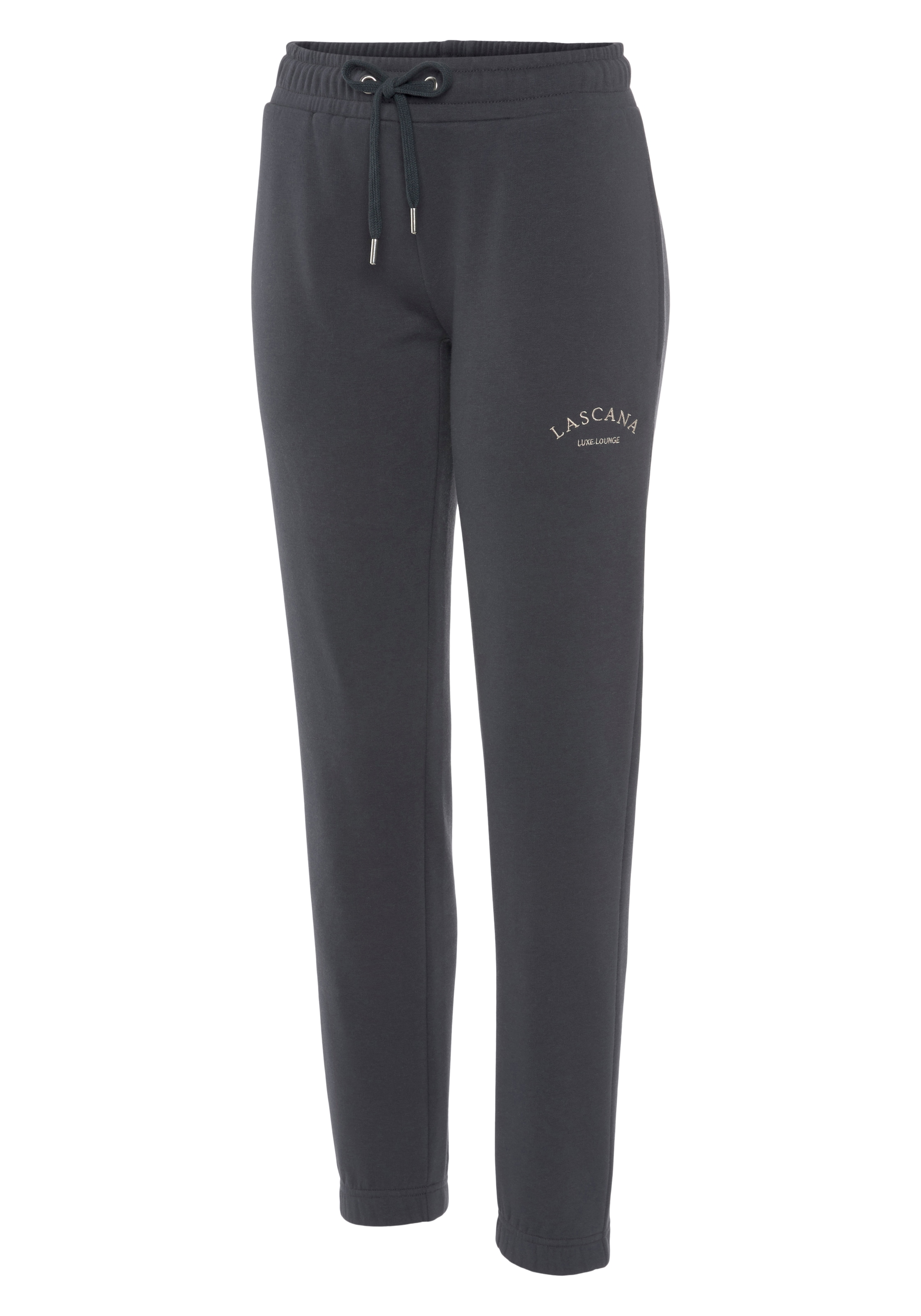 LASCANA Sweathose  Loungehose mit seitlichen Taschen und Logostickerei, Loungewear