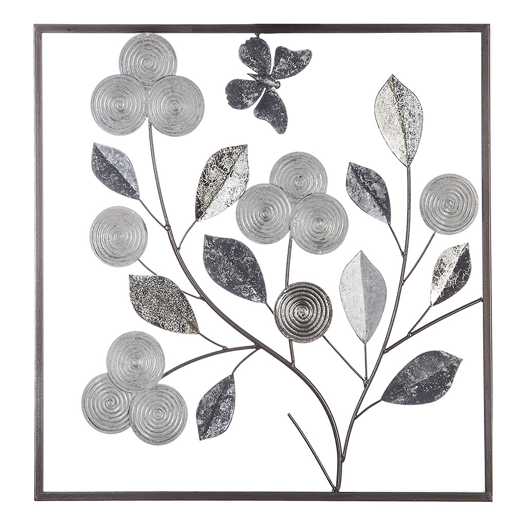 Décoration murale métal fleur 50x3x50cm