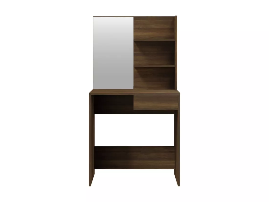 Coiffeuse avec miroir Chêne marron 74,5x40x141 cm