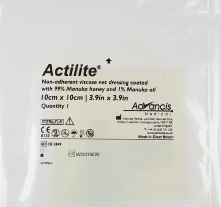 Advancis Actilite manuka non adhesive 10 x 10 1 stuk