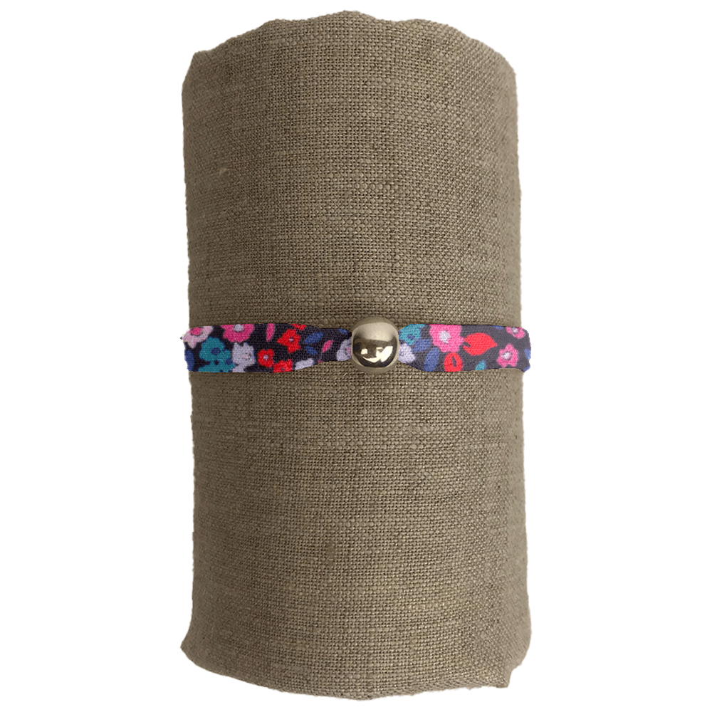 Bracelet Tissu Lisa Romance Fleurie