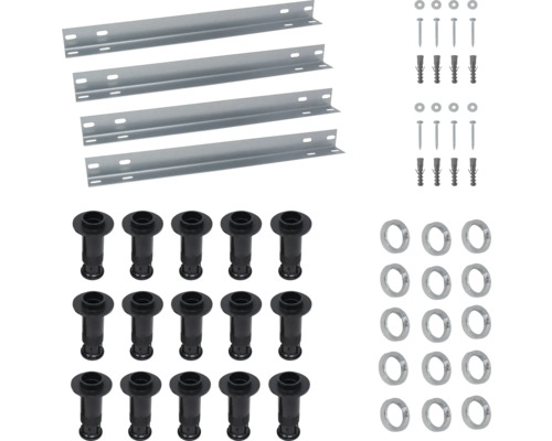 SCHULTE hoekdouchebakvoetjes voor DWM-Tec, 15 stuks, D5650