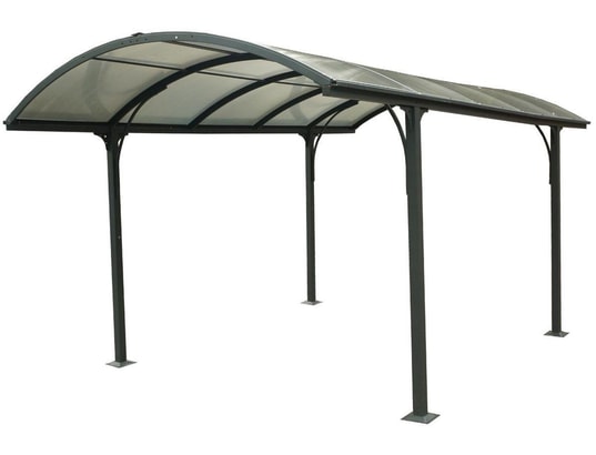 HABRITA - Carport aluminium - Toit demi-rond 14,62 m2