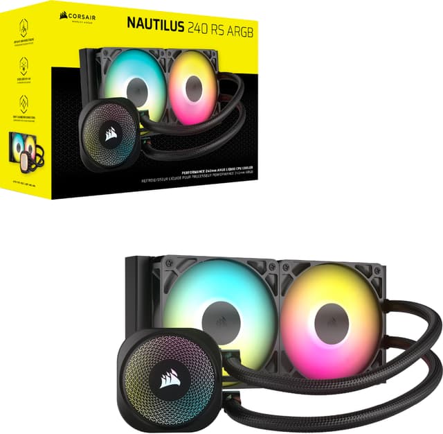Corsair Nautilus 240mm RS ARGB CPU-vandkøler (sort)