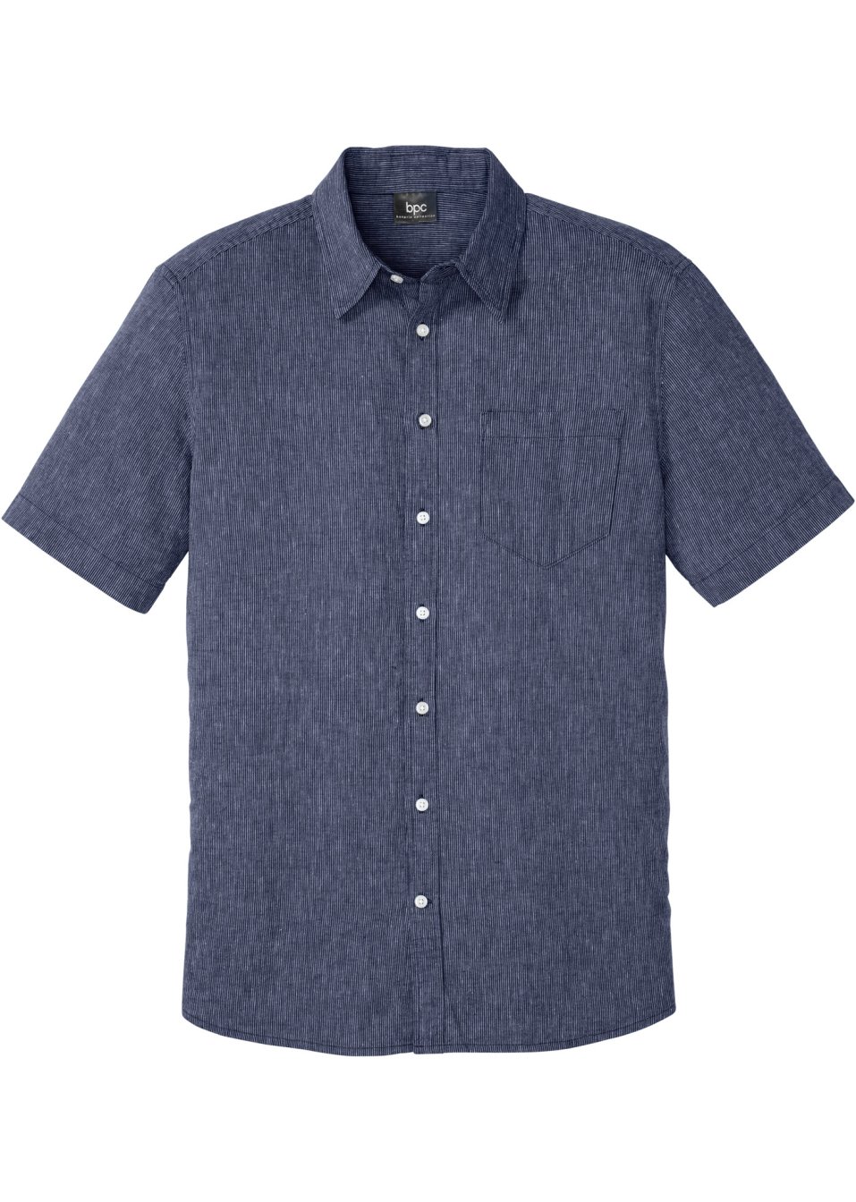 Chemise manches courtes en mélange lin