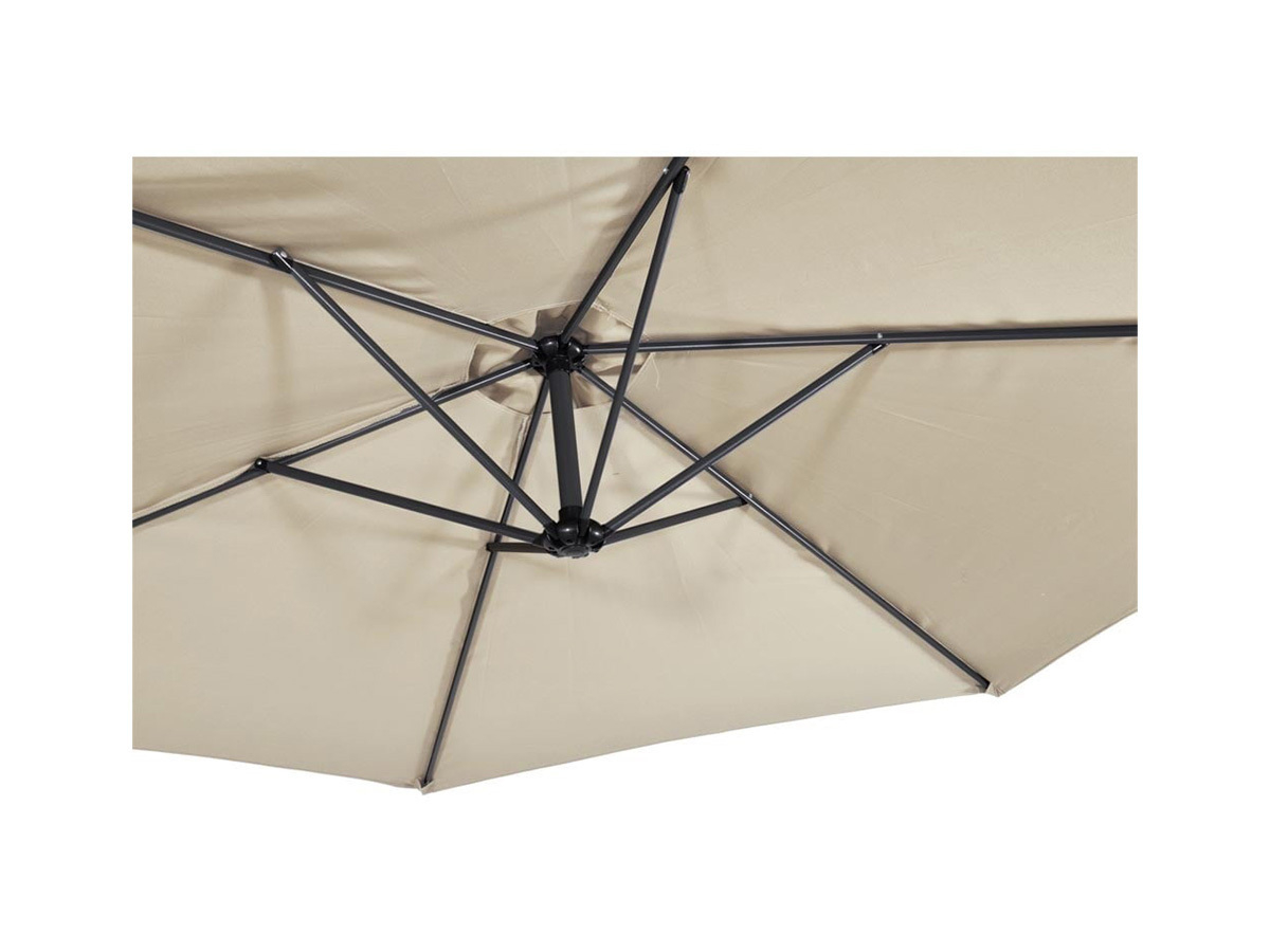 Lesli Living Gemini 300 cm zweefparasol - Ecru