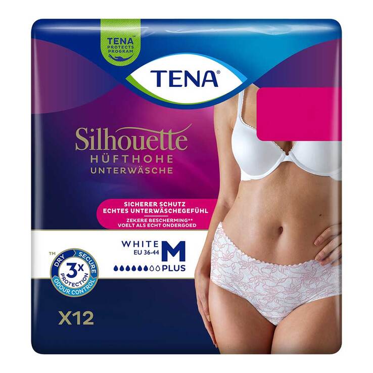 Tena Silhouette Plus M white Inkontinenz Pants, 12 St