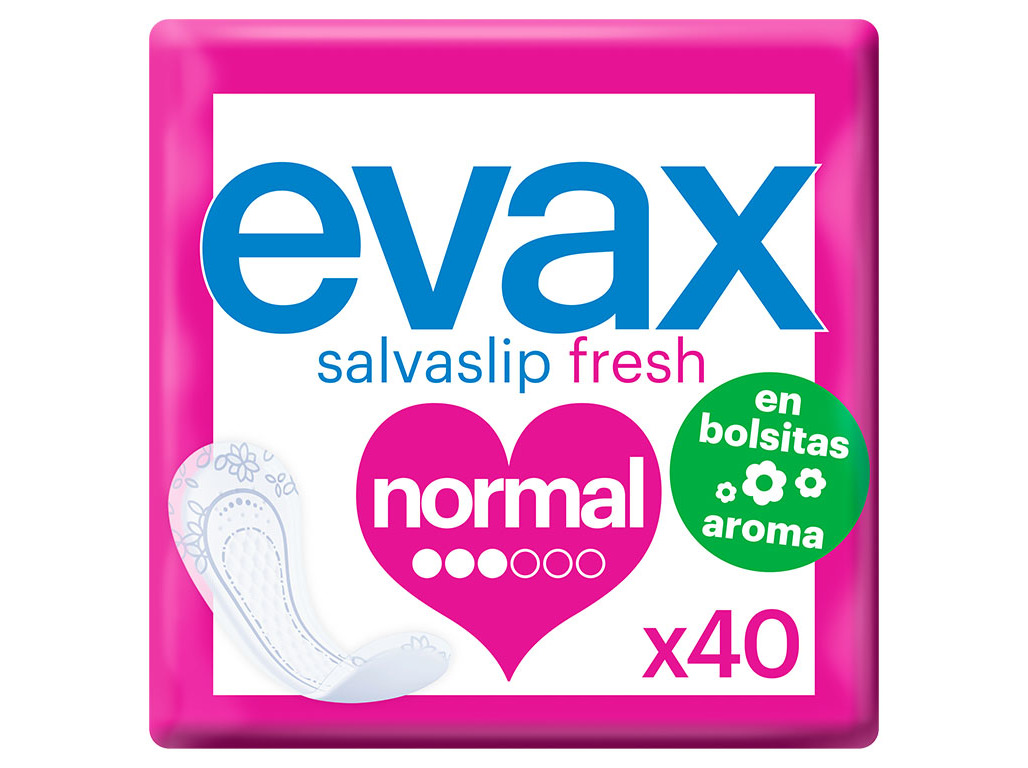 PENSOS DIÁRIOS FRESH NORMAL EM BOLSINHAS EVAX 40 UN