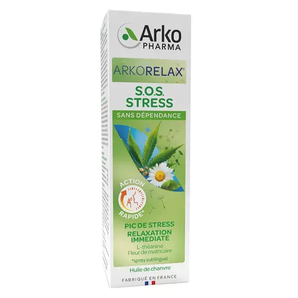Spray antiestresse Arkorelax SOS da Arkopharma, frasco de 20 ml