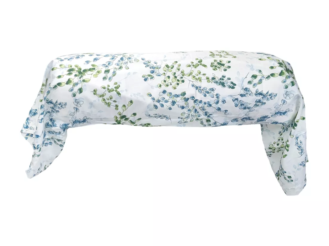 Taie de traversin 200x43 cm satin de coton ANGÈLE vert tilleul