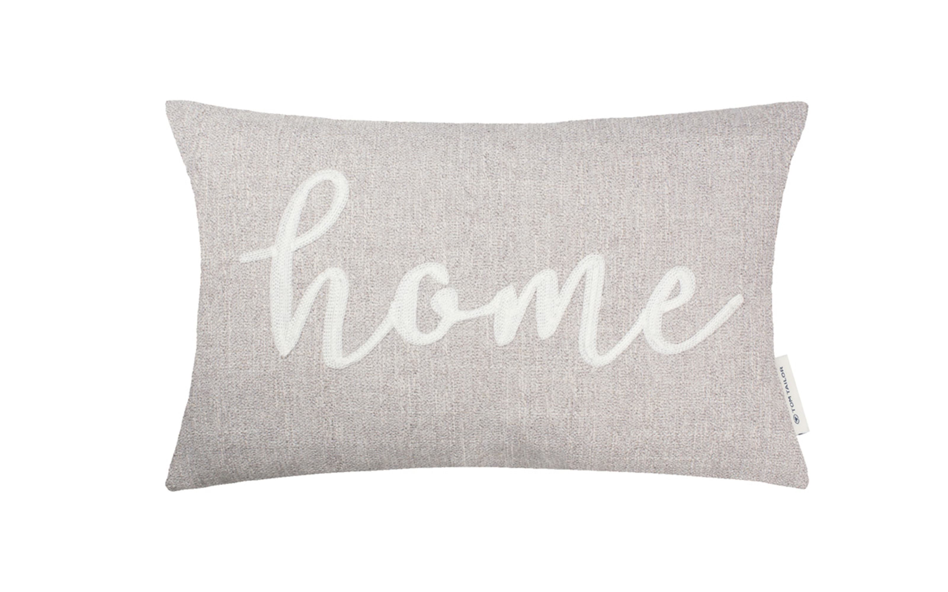 Zierkissenhülle Home, beige, 30 x 50 cm