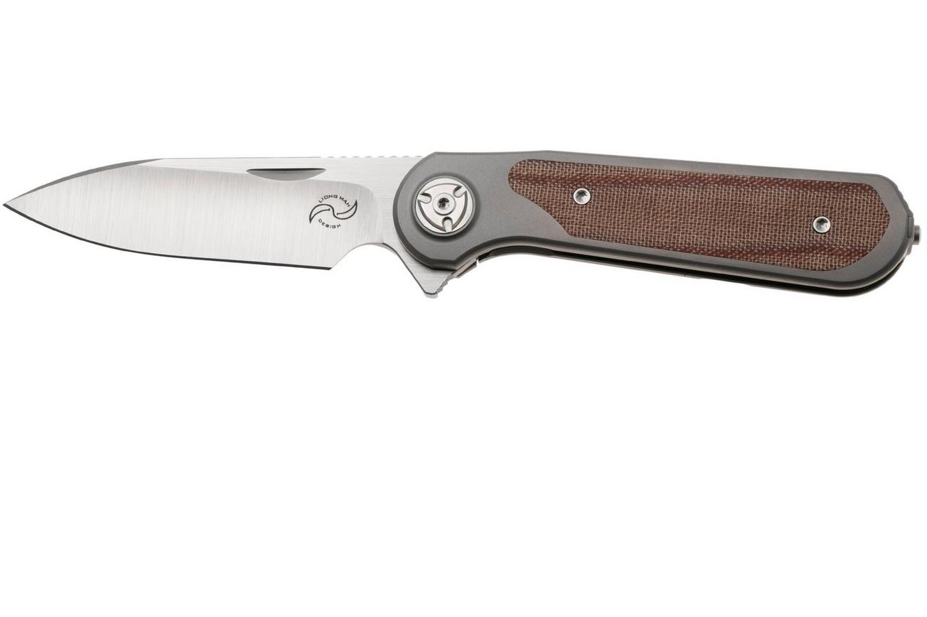 Liong Mah Zulu Brown Canvas Micarta zakmes
