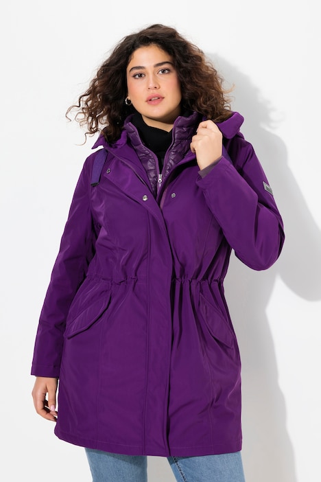 HYPRAR Performance-Parka, Stehkragen, Kapuze, recycelt