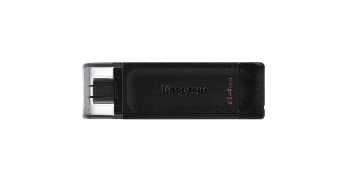 KingstonDataTraveler 70 64 GB usb-stick  (Zwart, DT70/64GB, USB-C 3.2 Gen 1)