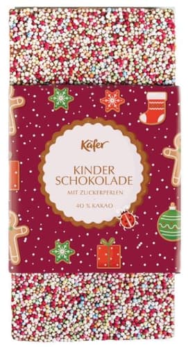 Käfer Vollmilch Weihnachtsschokolade mit Zuckerperlen