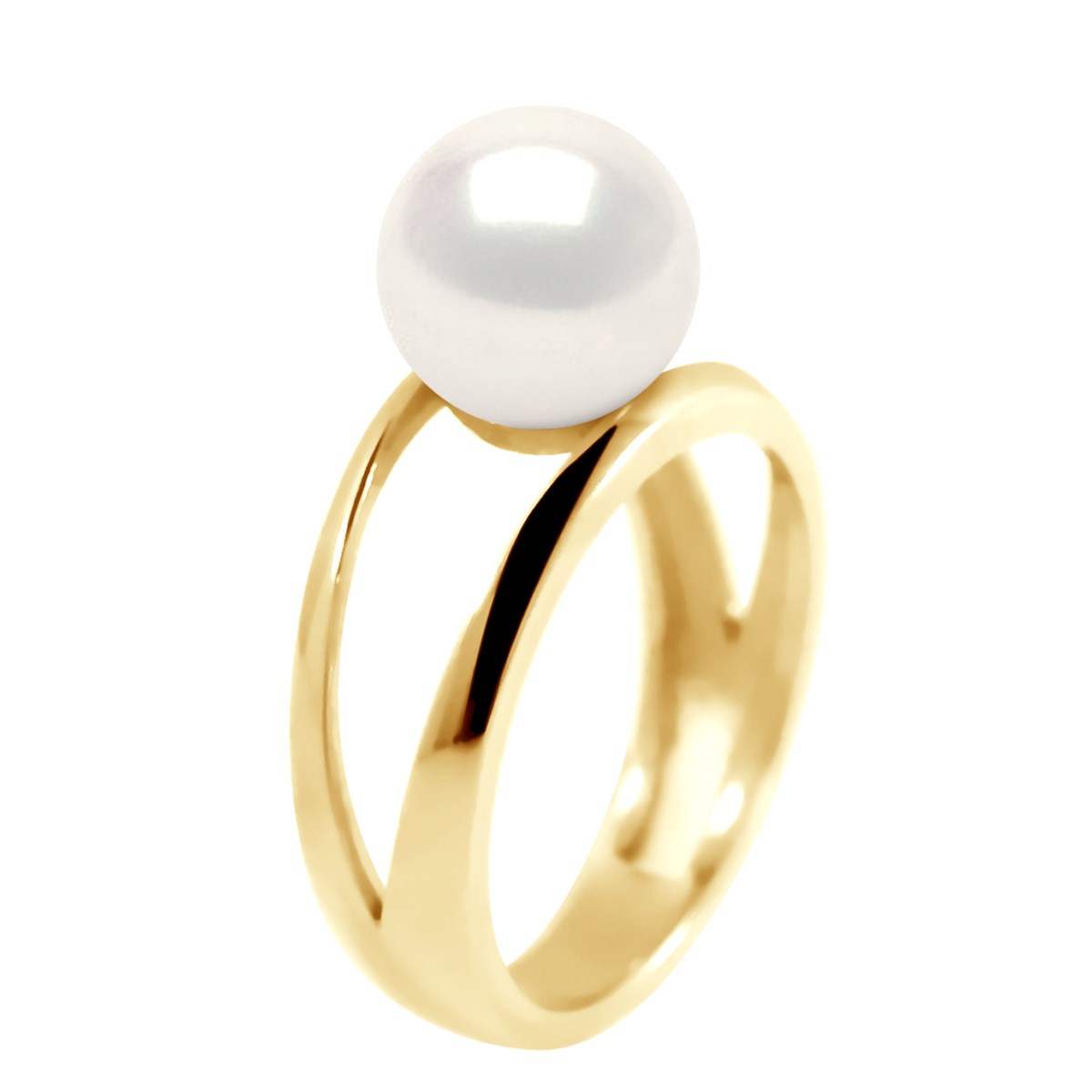 Bague Stella Jonc Perles d'Eau Douce 8-9 mm - Or Jaune