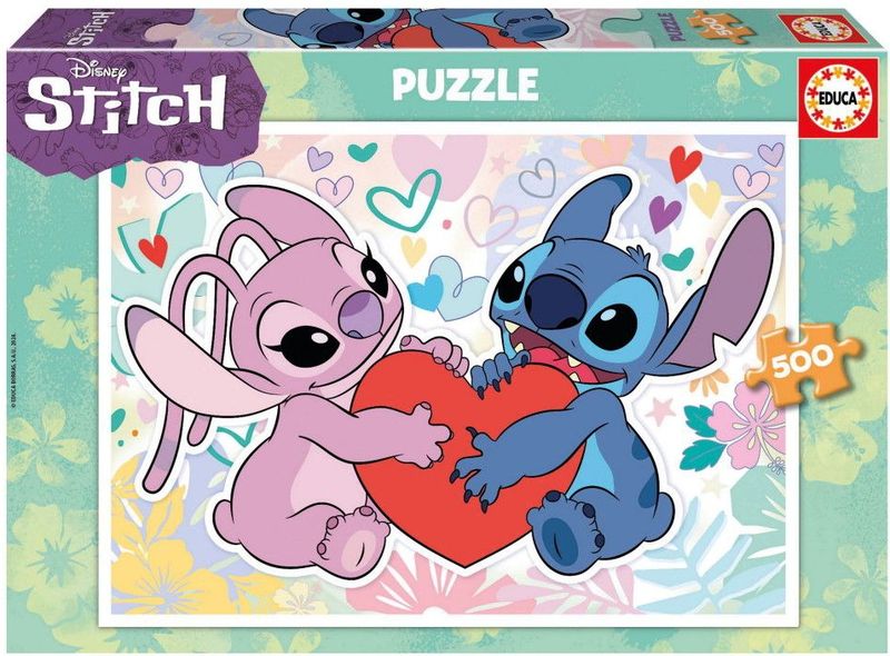 Educa - Disney Stitch - Puzzel - 500 Stukken - Inclusief Puzzellijm