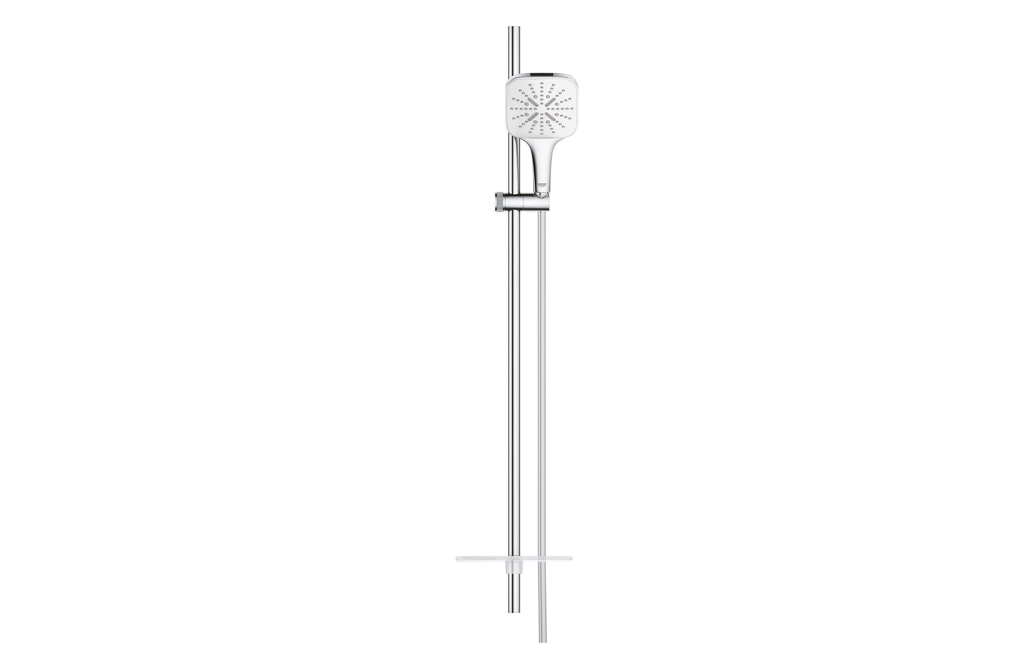 Duschbrausen-Set Smartactive 130 Cube EcoJoy Moon White<br>Duschstangen-Set