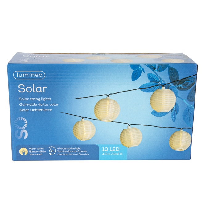 10er LED-Solarlichterkette - Lampions - ca. 4,5 m
