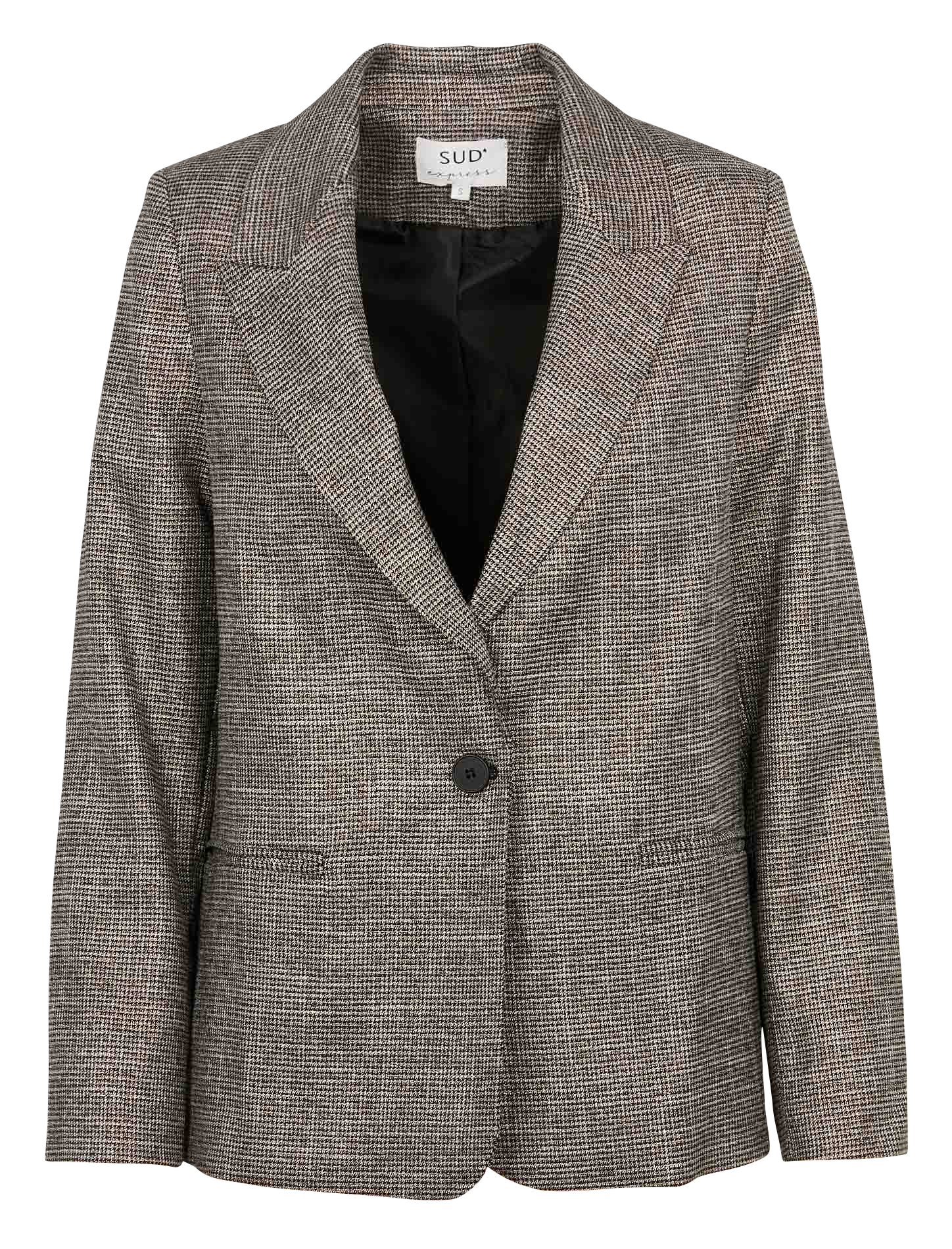 VARTINA - Veste de tailleur pied de poule | Doré