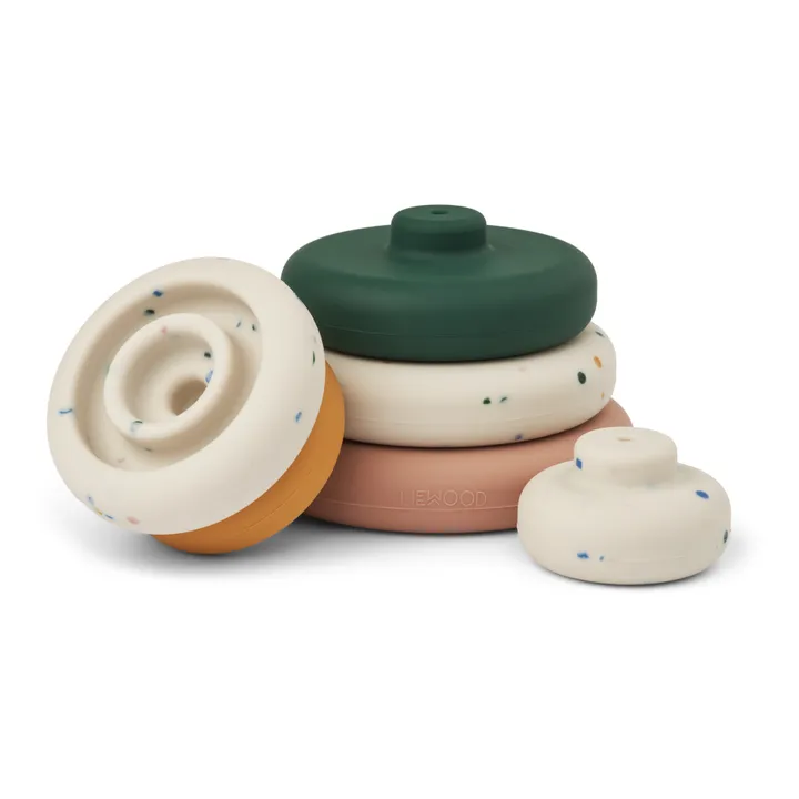 Liewood Tour à empiler Dag en silicone | Splash dots/Sea shell