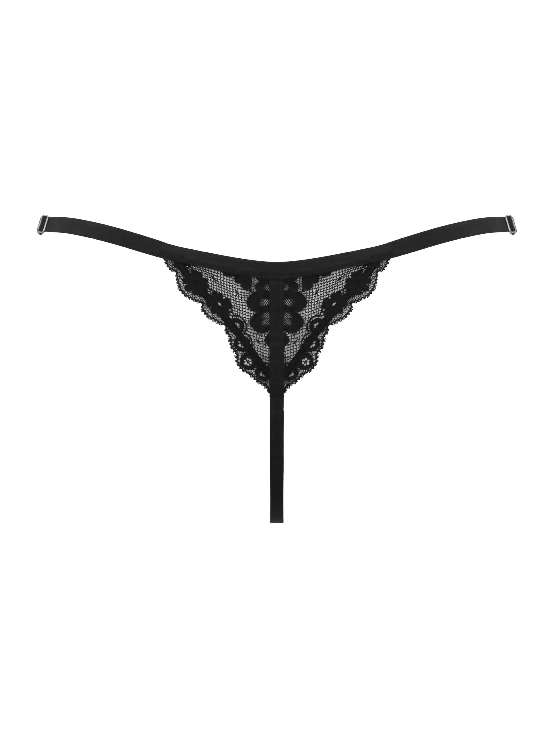 Zwart - Pour Moi Fleur Cheeky V-Shaped Knickers