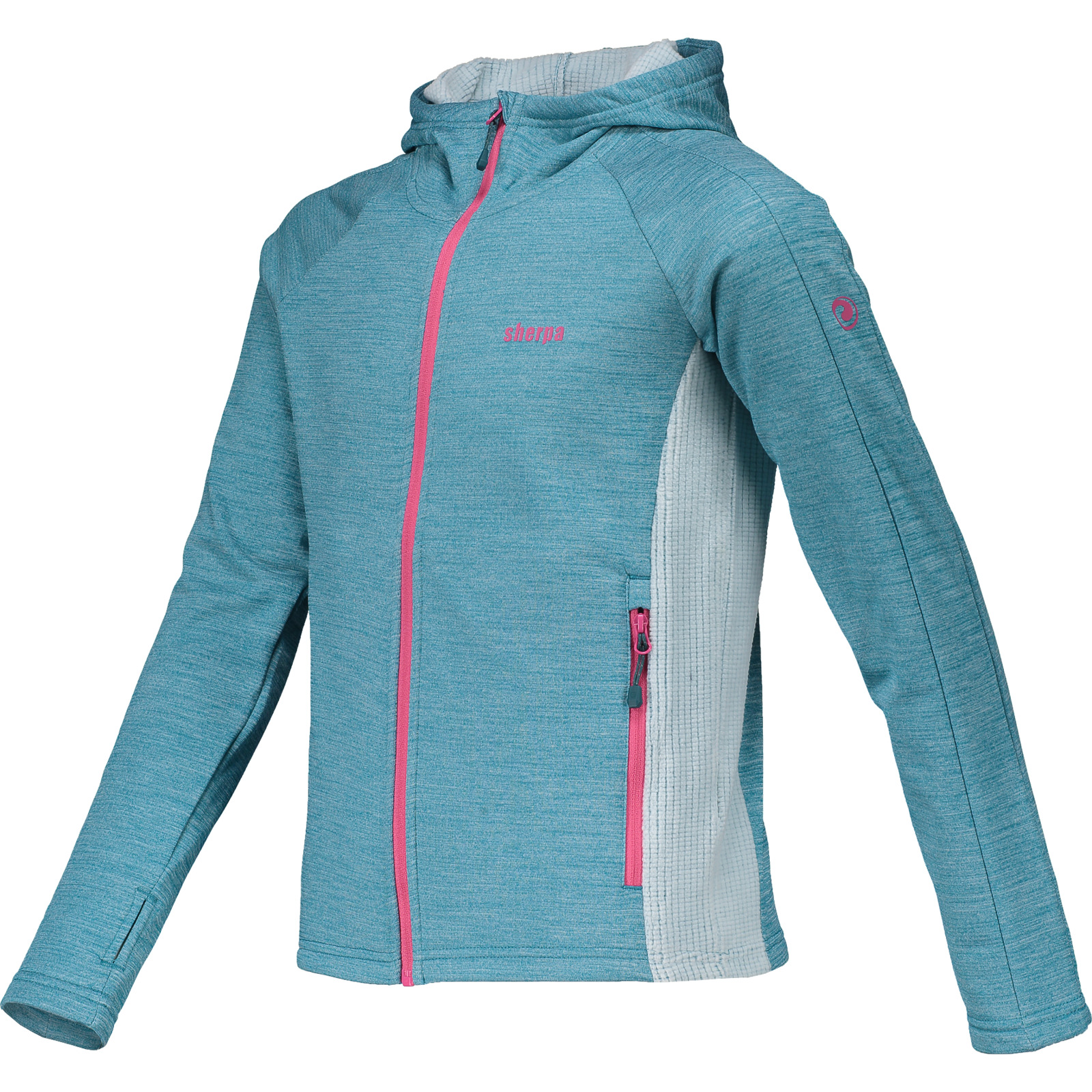 Sherpa Kinder-Fleecejacke Bajura türkis