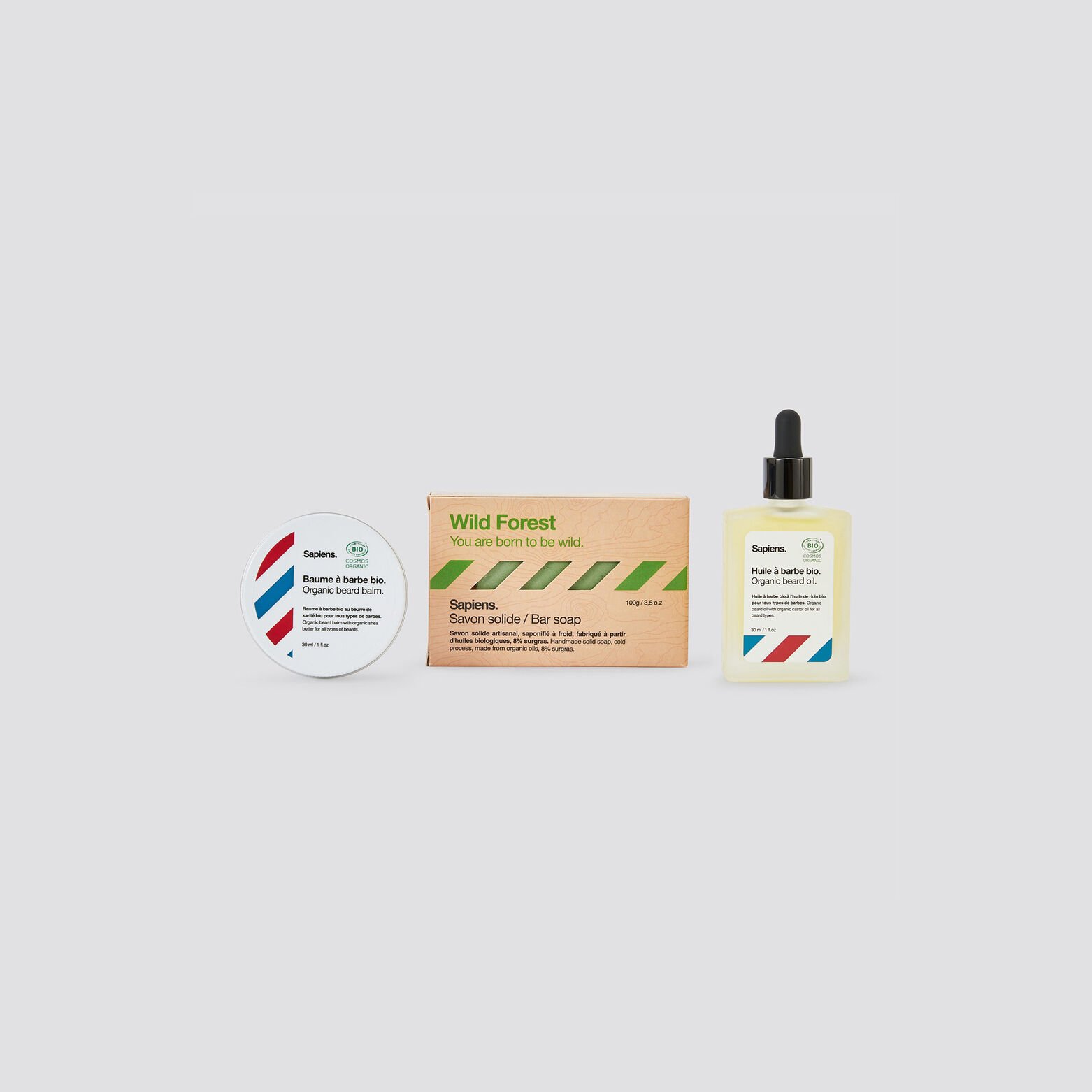 Kit cosmétique barbe Bleu foncé
