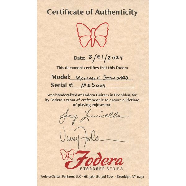Fodera Monarch Standard 5 HS