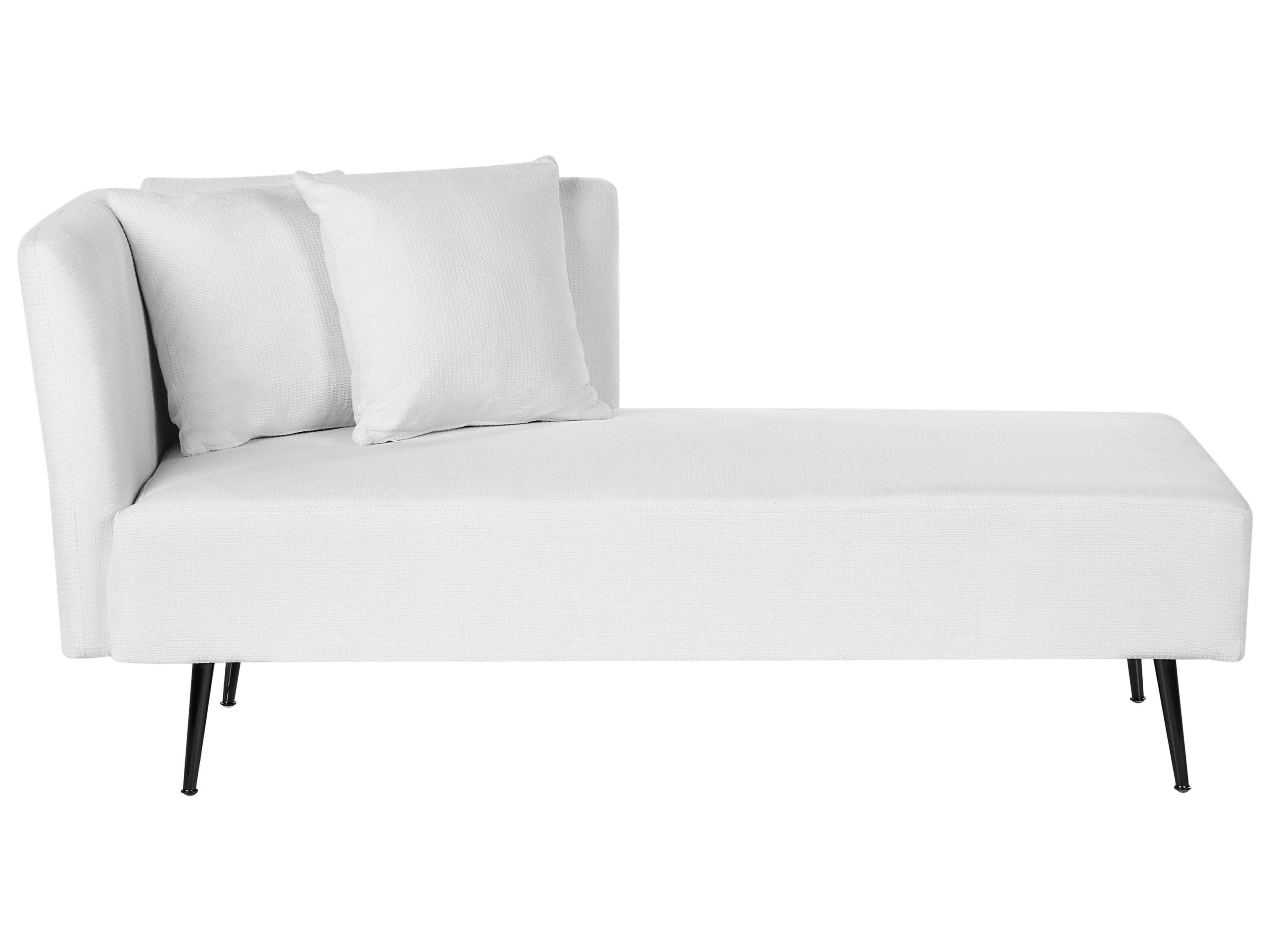 Linkszijdige chaise longue RIOM Stof Wit