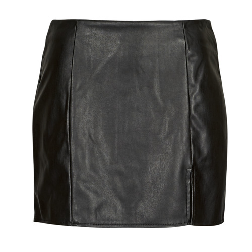 Only - ONLLENI FAUX LEATHER SLIT SKIRT PNT - Noir