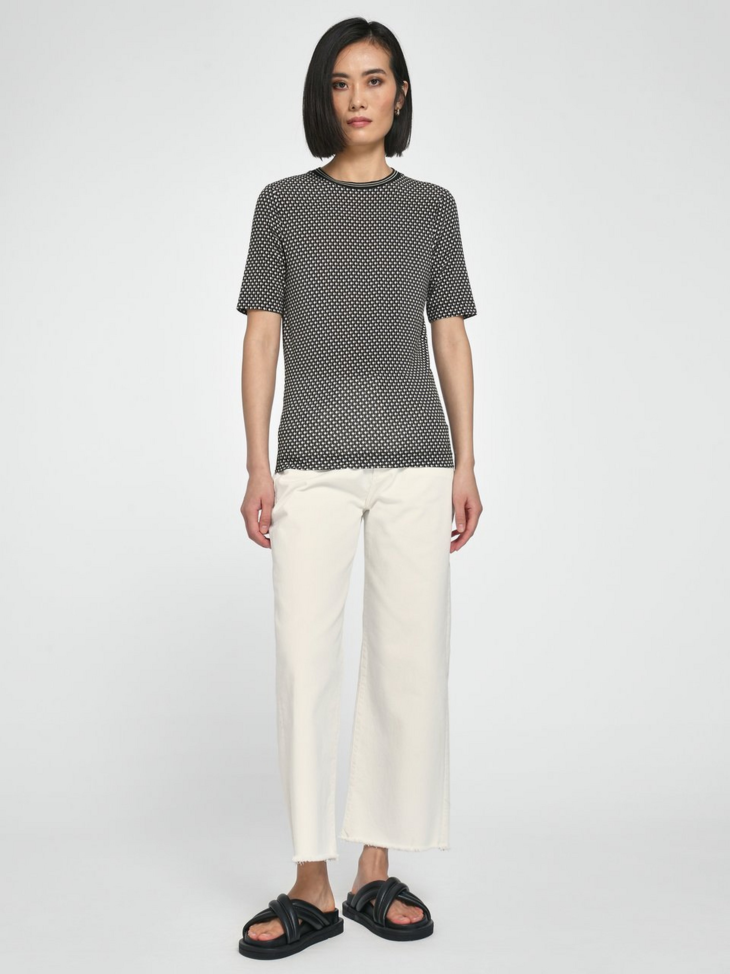 Rundhals-Shirt mit 1/2-Arm