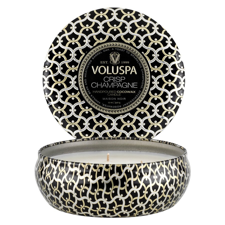 Voluspa 3-Wick Tin Candle Crisp Champagne 340g
