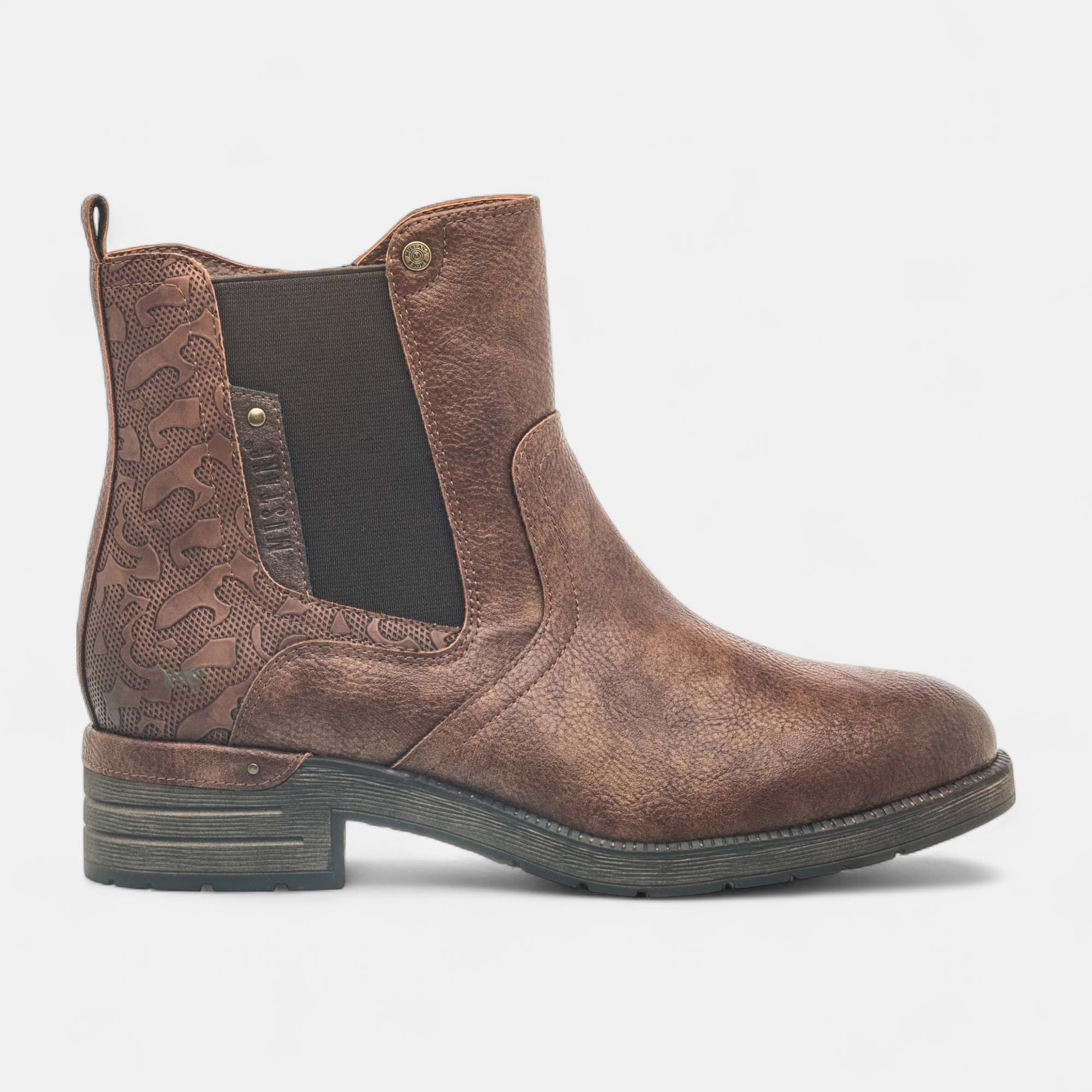 Boots chelsea Femme cognac