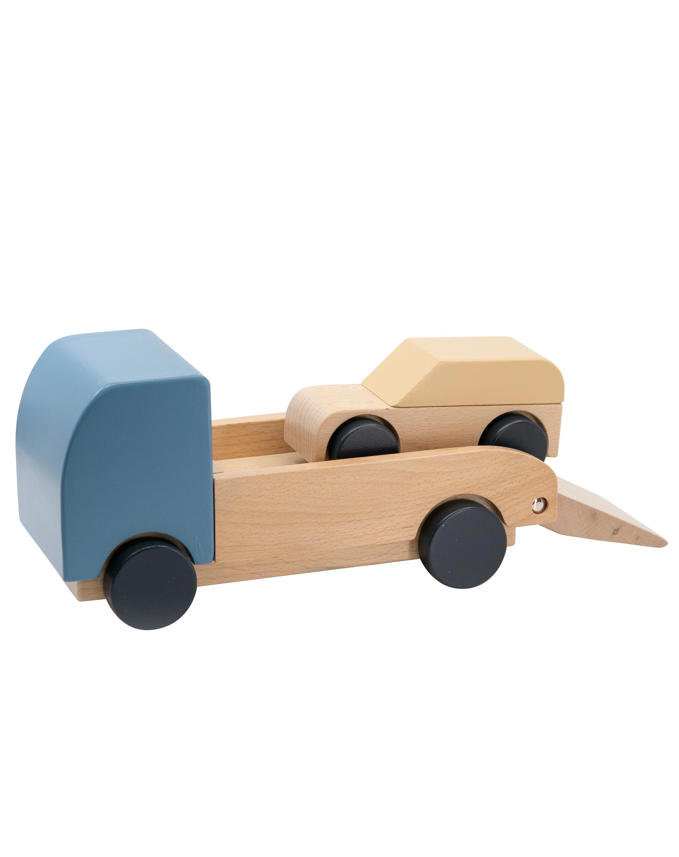 Autotransporter CLASSIC mit Auto aus Holz