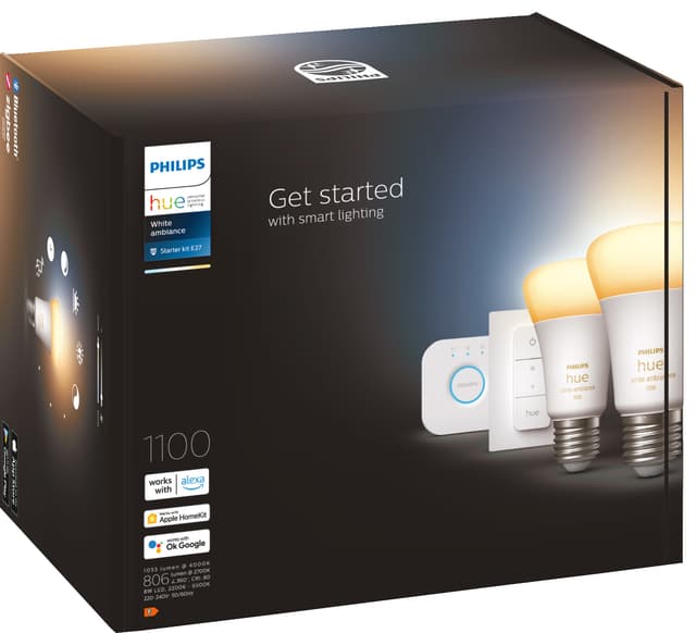 Philips Hue WA 8W A60 E27 Bridge-startpakke