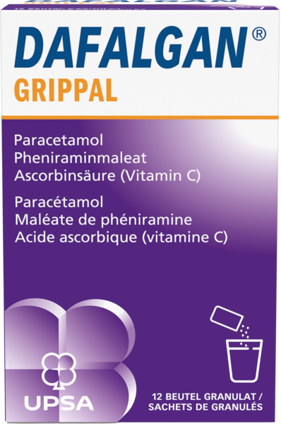 DAFALGAN Gran zur Herstellung einer Lösung zum Einnehmen Btl 12 Stk<br>12 Stück, Beutel, Granulat zur Herstellung einer Lösung zum Einnehmen, zur Herstellung einer Lösung zum Einnehmen