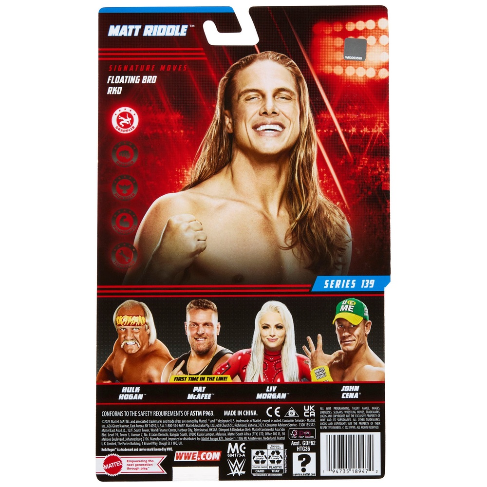 WWE Basic Series 139 Matt Riddle Actionfigur