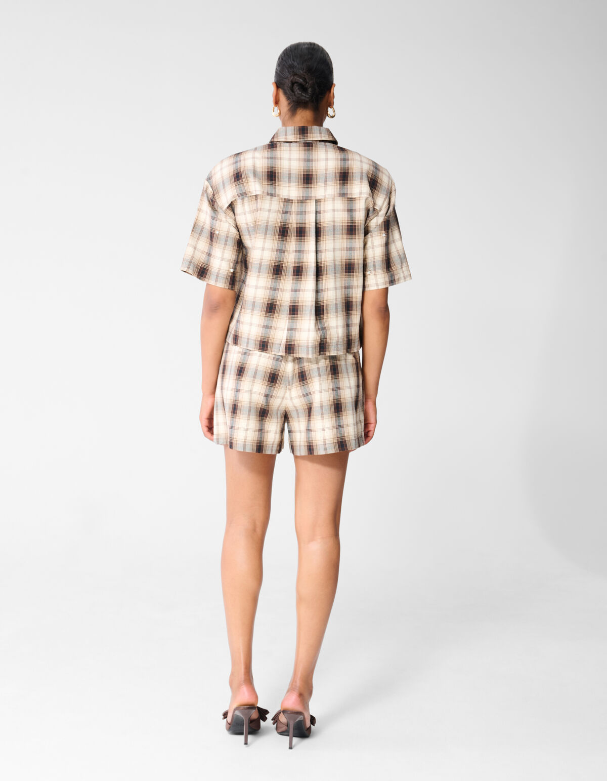 Ruiten Beaded Blouse Bruin