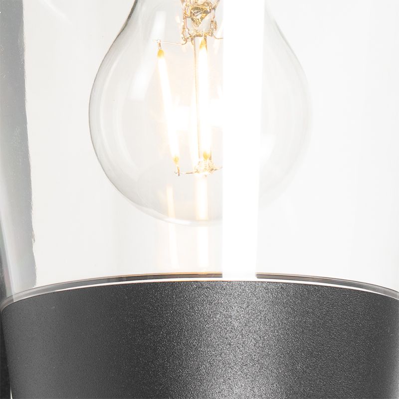 Buiten wandlamp zwart IP44 met bewegingssensor - Joren